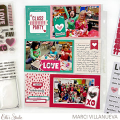 Puffy Heart Stickers - Red and Pink