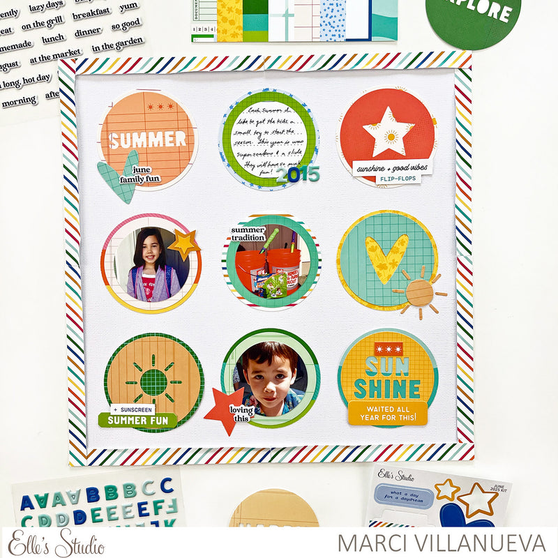 Summer Puffy Word Stickers