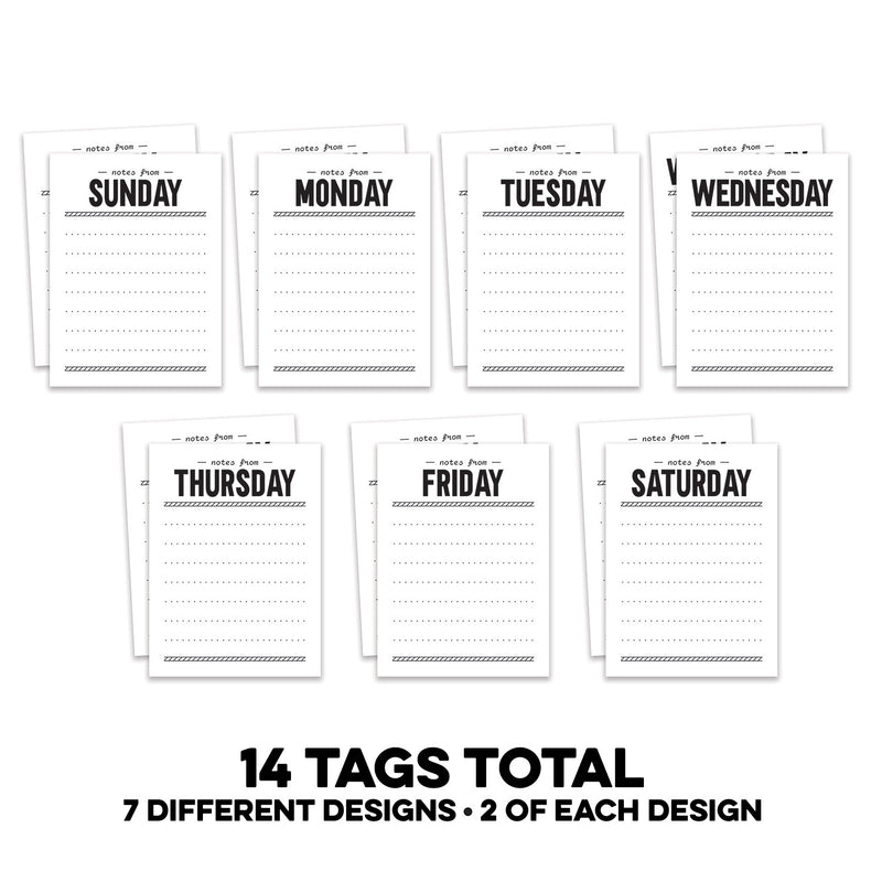 Days of the Week Journaling Tags