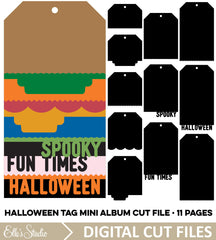 Halloween Tag Mini Album Cut Files