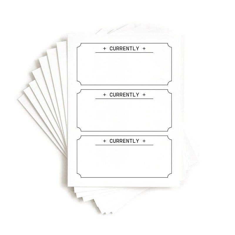 Currently Labels Journaling Tags