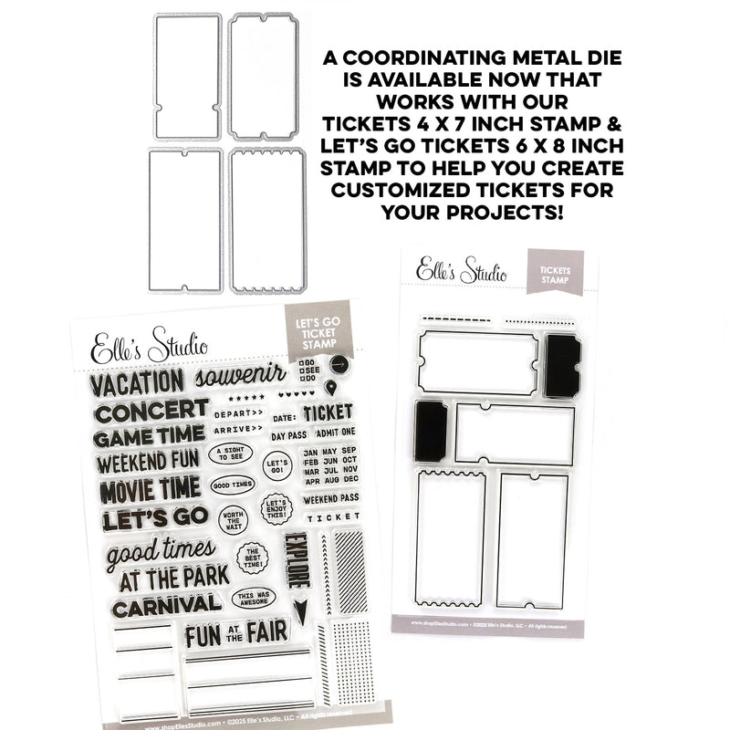 Let’s Go Tickets 6 x 8 inch Stamp