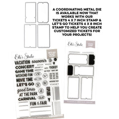 Let’s Go Tickets 6 x 8 inch Stamp