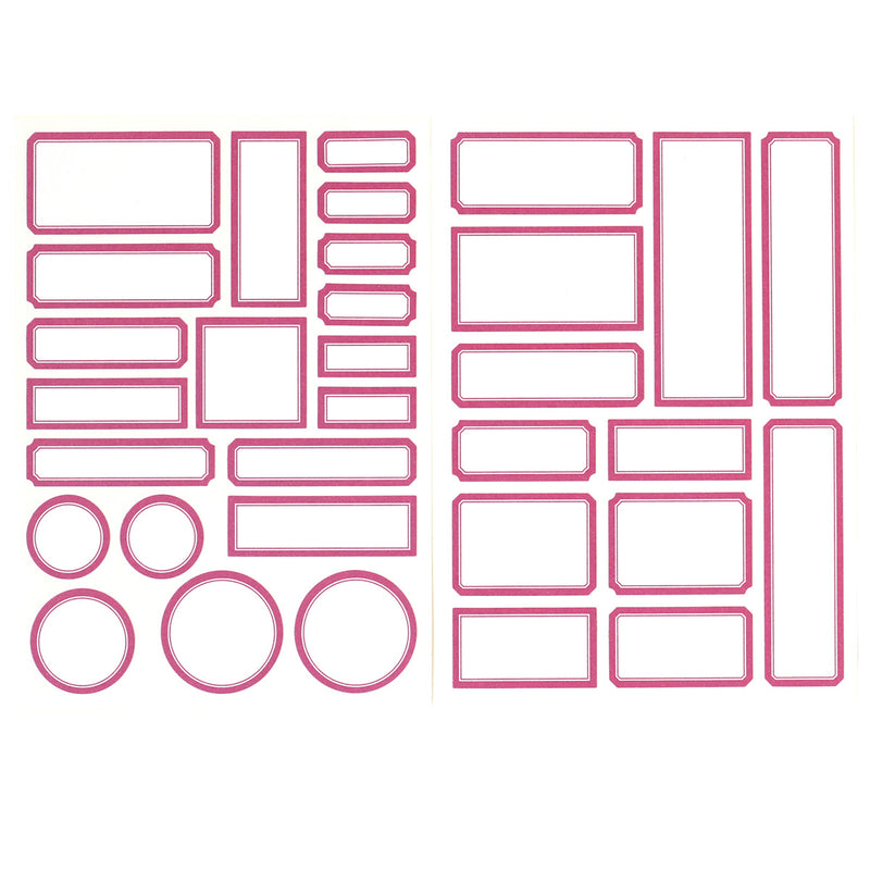 Fuchsia Cardstock Label Stickers