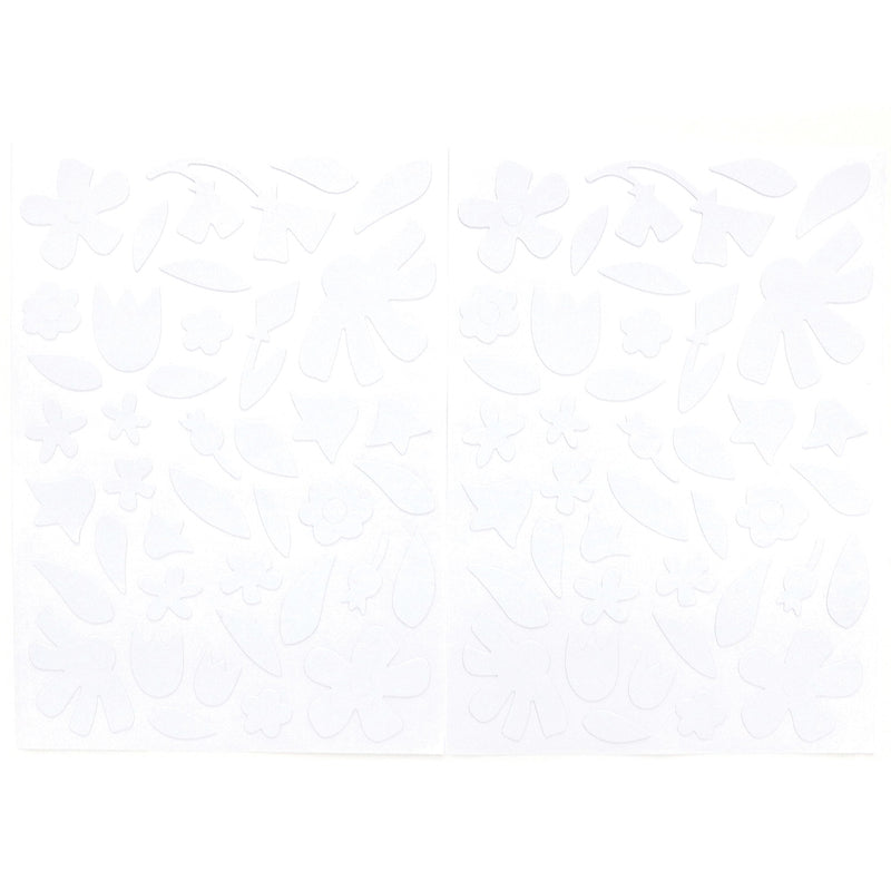 White Flower Cardstock Stickers
