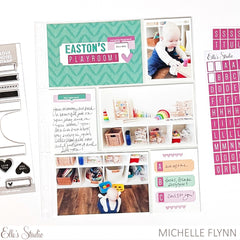 Jane Tile Alphabet Cardstock Stickers - Fuchsia