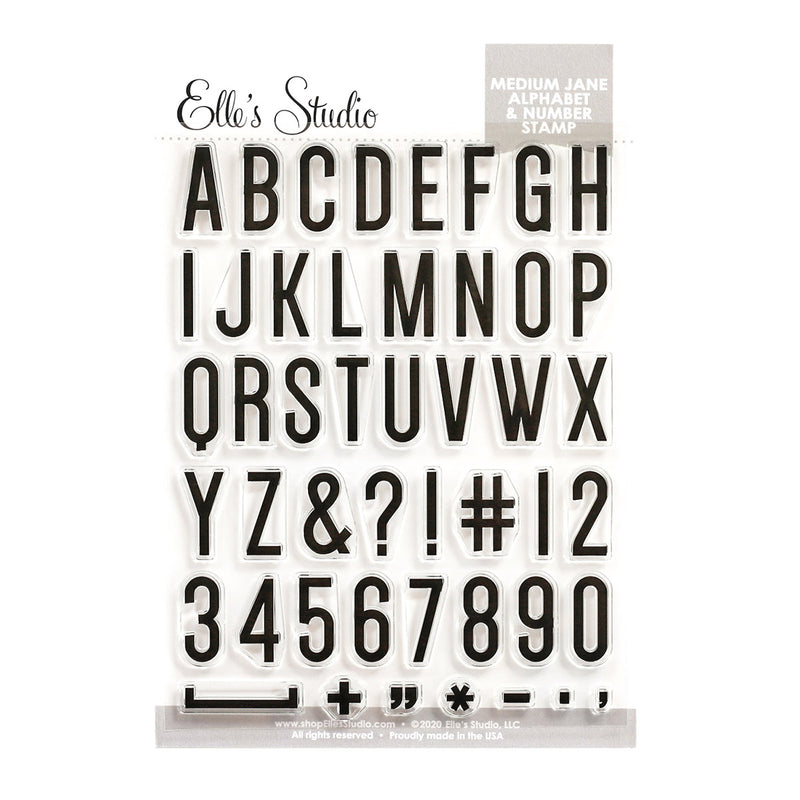 Medium Jane Alphabet Stamp - Solid
