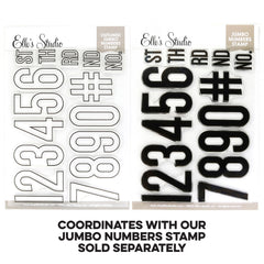 Outlined Jumbo Numbers Stamp