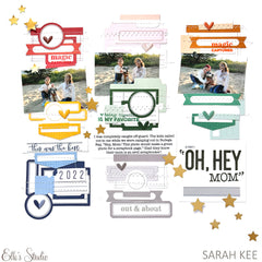 Matte Gold Heart and Star Cardstock Stickers