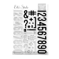 Large Jane Number Stamp - Solid and Outline