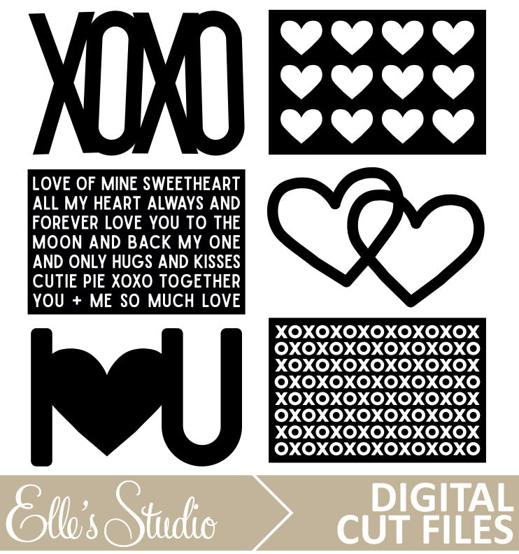 XOXO Pages Digital Cut File